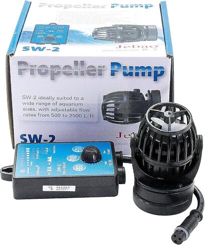 مضخة صانع موجة حوض السمك البحري Jebao SW-2 Wave Maker مع وحدة تحكم تناسب خزان 12-20 بوصة، 130-800 GPH in Kuwait