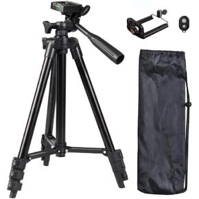 40'' Camera Tripod, Extendable Travel Cell Phone Tripod with Bag, Phone Tripod Stand with Remote Compatible with Phone/DSLR/Gopro/Cameras in Saudi Arabia