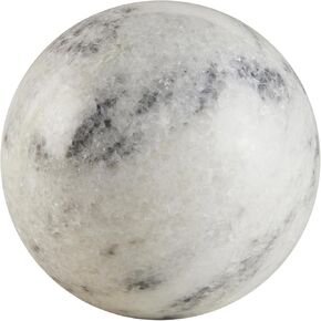 47th & Main Modern Sphere Sculpture Decorative Marble Ball for Table or Shelf Décor, 4" Diameter, White in Saudi Arabia