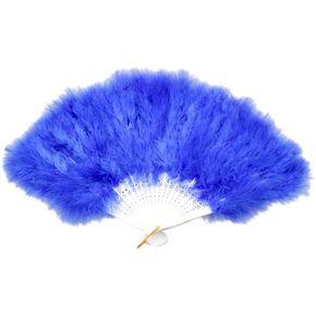 Charm.L Grace 20s Vintage Feather Fan Flapper Dance Roaring Gatsby Burlesque