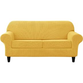 PENDEJATO Stretch Sofa Slipcover, Soft Jacquard Couch Covers Sofa Covers for 3 Cushion Couch Sofa Washable Furniture Protector for Pets & Kids (Large)