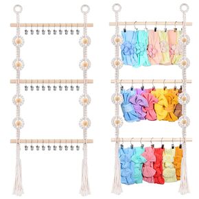 LONCHDAN حامل عصابة الرأس منظم أقواس الشعر للفتيات عصابات الرأس وإكسسوارات الشعر منظم تخزين مع 30 مشبكًا حامل القوس للفتيات أقواس الشعر للتعليق على جدار الحضانة وخزانة الفتيات (أبيض) in Kuwait