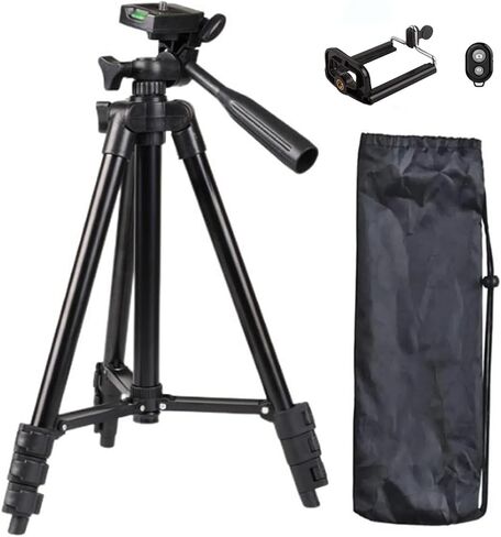 40'' Camera Tripod, Extendable Travel Cell Phone Tripod with Bag, Phone Tripod Stand with Remote Compatible with Phone/DSLR/Gopro/Cameras in Saudi Arabia