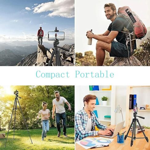 40'' Camera Tripod, Extendable Travel Cell Phone Tripod with Bag, Phone Tripod Stand with Remote Compatible with Phone/DSLR/Gopro/Cameras in Saudi Arabia
