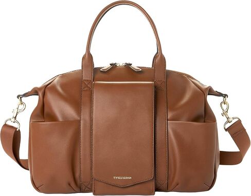 حقيبة حفاضات من الجلد النباتي من TWELVElittle Peek A Boo - حقيبة أطفال مع حقيبة مناديل ومشابك لعربة الأطفال وبساط تغيير الحفاضات in Kuwait