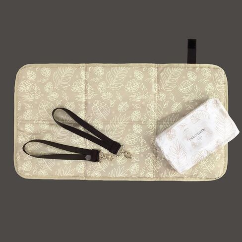 حقيبة حفاضات من الجلد النباتي من TWELVElittle Peek A Boo - حقيبة أطفال مع حقيبة مناديل ومشابك لعربة الأطفال وبساط تغيير الحفاضات in Kuwait