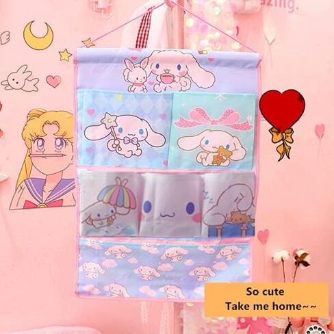 Kerr's Choice Wall Door Closet Hanging Storage Bag Cute Wall Bag Cute Nursery Room Decor Room Storage Gift for Girls Women in Kuwait