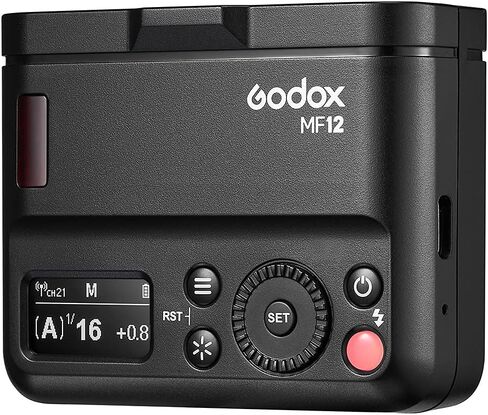 Godox MF12 MF12-K2 Macro Flash w/Xpro-C Trigger Off-Camera TTL Flash Speedlite 12W, 2.4G Wireless Control, TTL/M Mode, Built-in 3.7V/6.29W Lithium Battery, Compatible with Canon in Kuwait