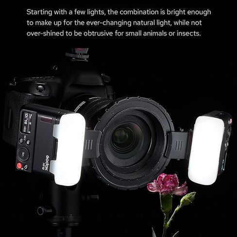 Godox MF12 MF12-K2 Macro Flash w/Xpro-C Trigger Off-Camera TTL Flash Speedlite 12W, 2.4G Wireless Control, TTL/M Mode, Built-in 3.7V/6.29W Lithium Battery, Compatible with Canon in Kuwait