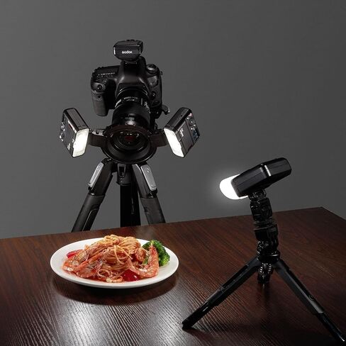 Godox MF12 MF12-K2 Macro Flash w/Xpro-C Trigger Off-Camera TTL Flash Speedlite 12W, 2.4G Wireless Control, TTL/M Mode, Built-in 3.7V/6.29W Lithium Battery, Compatible with Canon in Kuwait