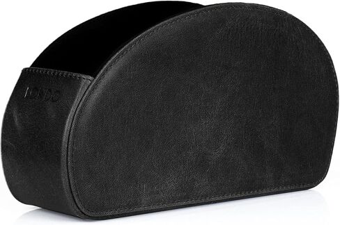 حامل جهاز التحكم عن بعد لوندو مع 5 جيوب - تخزين أقراص DVD أو Blu-Ray أو التلفزيون أو Roku أو أجهزة التحكم عن بعد لتلفزيون Apple - جلد حقيقي مع بطانة من الجلد السويدي - مساحة تخزين نحيفة ومدمجة للمعيشة أو غرفة النوم in Kuwait