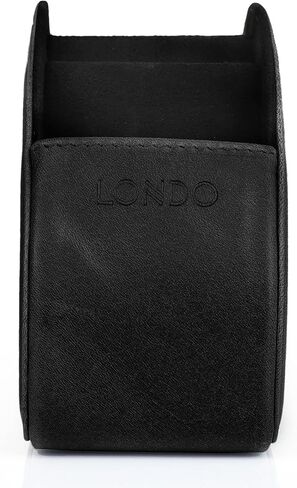 حامل جهاز التحكم عن بعد لوندو مع 5 جيوب - تخزين أقراص DVD أو Blu-Ray أو التلفزيون أو Roku أو أجهزة التحكم عن بعد لتلفزيون Apple - جلد حقيقي مع بطانة من الجلد السويدي - مساحة تخزين نحيفة ومدمجة للمعيشة أو غرفة النوم in Kuwait