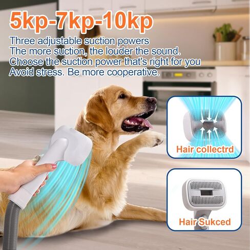 Dsseaf Dog Grooming Kit, Pet Grooming Vacuum Cleaner, Professional Pet Grooming Clippers, for Cleaning Pet Hair, Household Cleaning in Kuwait