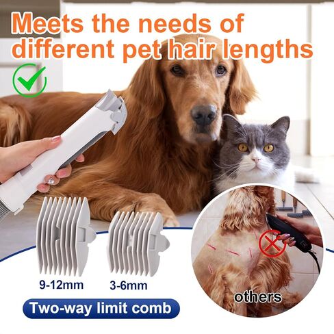 Dsseaf Dog Grooming Kit, Pet Grooming Vacuum Cleaner, Professional Pet Grooming Clippers, for Cleaning Pet Hair, Household Cleaning in Kuwait