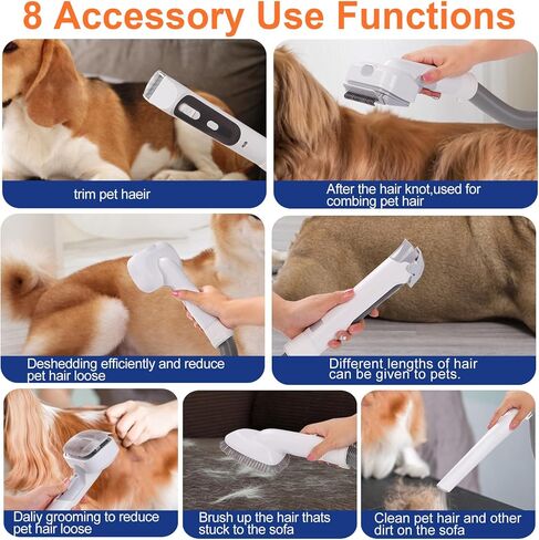 Dsseaf Dog Grooming Kit, Pet Grooming Vacuum Cleaner, Professional Pet Grooming Clippers, for Cleaning Pet Hair, Household Cleaning in Kuwait