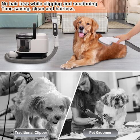 Dsseaf Dog Grooming Kit, Pet Grooming Vacuum Cleaner, Professional Pet Grooming Clippers, for Cleaning Pet Hair, Household Cleaning in Kuwait