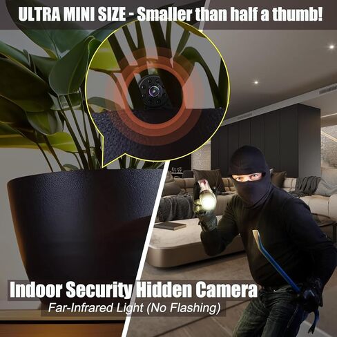 Mini Camera Wireless 1080p Hd Wireless Magnetic Security Camera Compact Indoor Plug-in Smart Security Camera - Night Vision, Motion Dete for Home Baby Pet Monitoring Video (TN2) in Kuwait