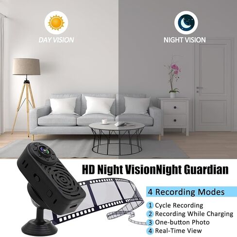 Mini Camera Wireless 1080p Hd Wireless Magnetic Security Camera Compact Indoor Plug-in Smart Security Camera - Night Vision, Motion Dete for Home Baby Pet Monitoring Video (TN2) in Kuwait