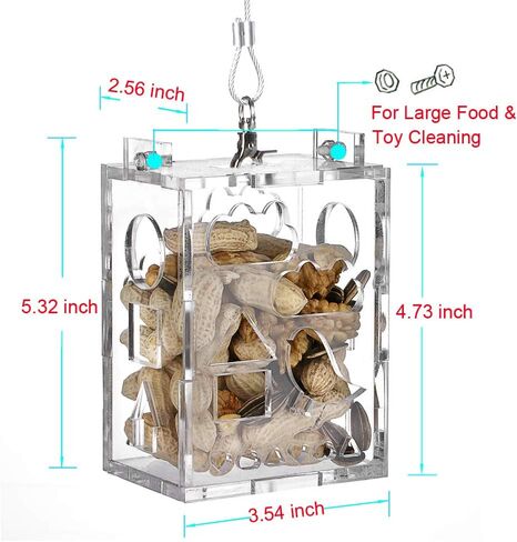 لعبة تغذية الطيور الإبداعية للببغاء من كينتور، حجم كبير 4.8 × 3.6 × 2.6 بوصة in Kuwait