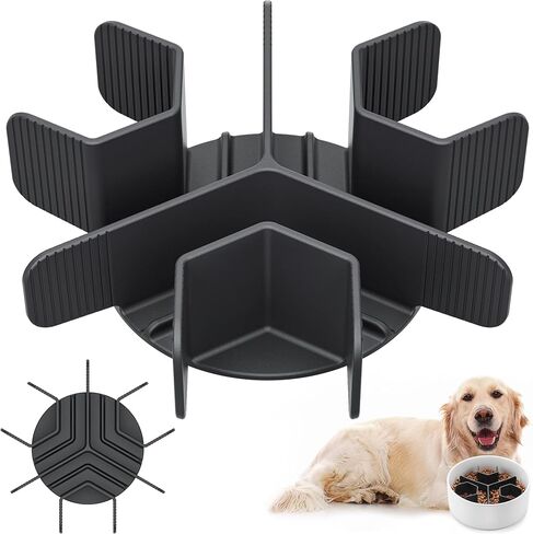 إدراج أوعية الكلاب ذات التغذية البطيئة: إدراج سيليكون للتغذية البطيئة - إدراج وعاء طعام حلزوني مع كوب شفط قوي للكلاب الصغيرة والمتوسطة الكبيرة أو طبق مرتفع أو أساسي، مفيد في إبطاء تناول الطعام in Kuwait