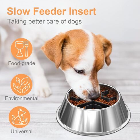 إدراج أوعية الكلاب ذات التغذية البطيئة: إدراج سيليكون للتغذية البطيئة - إدراج وعاء طعام حلزوني مع كوب شفط قوي للكلاب الصغيرة والمتوسطة الكبيرة أو طبق مرتفع أو أساسي، مفيد في إبطاء تناول الطعام in Kuwait