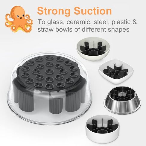 إدراج أوعية الكلاب ذات التغذية البطيئة: إدراج سيليكون للتغذية البطيئة - إدراج وعاء طعام حلزوني مع كوب شفط قوي للكلاب الصغيرة والمتوسطة الكبيرة أو طبق مرتفع أو أساسي، مفيد في إبطاء تناول الطعام in Kuwait