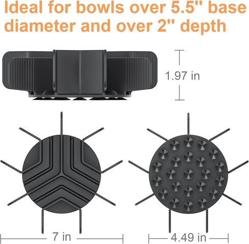 إدراج أوعية الكلاب ذات التغذية البطيئة: إدراج سيليكون للتغذية البطيئة - إدراج وعاء طعام حلزوني مع كوب شفط قوي للكلاب الصغيرة والمتوسطة الكبيرة أو طبق مرتفع أو أساسي، مفيد في إبطاء تناول الطعام in Kuwait