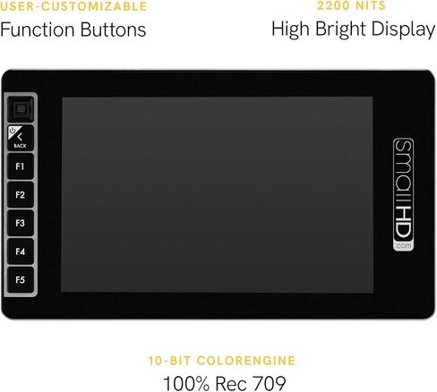 شاشة SmallHD 703 فائقة السطوع على الكاميرا مع شاشة LCD مقاس 7 بوصات بدقة 1920 × 1080، وسطوع 2200 شمعة في المتر المربع، وتقنية 3G-SDI/HDMI in Kuwait