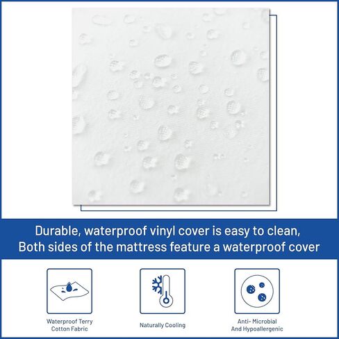 Spinal Sleep, 3-Inch Waterproof Mini Crib Mattress, Breathable & Removable Cover, CertiPUR-US Certified, 24 x 38 x 3, White in Saudi Arabia