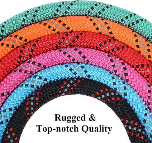 مقود قصير للكلاب من VIVAGLORY بمقبض مبطن مريح، مقاود قصيرة متينة بطول 18 بوصة للمشي والتدريب للكلاب مع خيوط عاكسة للغاية للكلاب المتوسطة والكبيرة، برتقالي in Kuwait