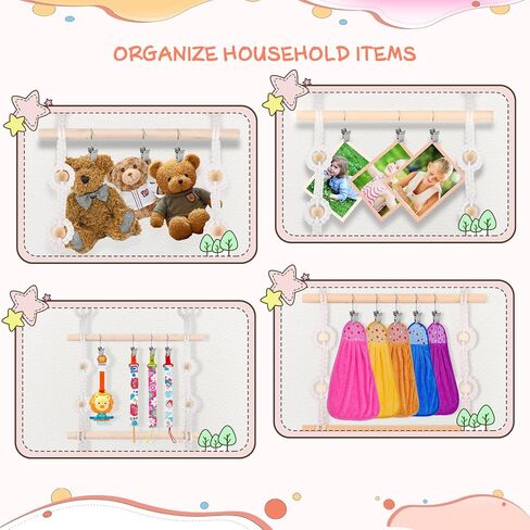 LONCHDAN حامل عصابة الرأس منظم أقواس الشعر للفتيات عصابات الرأس وإكسسوارات الشعر منظم تخزين مع 30 مشبكًا حامل القوس للفتيات أقواس الشعر للتعليق على جدار الحضانة وخزانة الفتيات (أبيض) in Kuwait