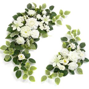 WEIERYUE(Pack of 2 Artificial Flowers Decorations, Wedding Flowers, Wedding, Banquet, Party, Reception Entrance Welcome Sign and Background Decoration(Provence Purple)