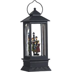 Raz Imports Lighted Snow Globe Lantern: 11 Inch, Black Holiday Water Lantern (Carolers) in Kuwait