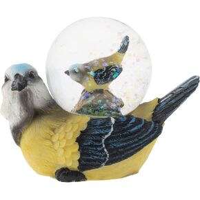 Elanze Designs White Headed Mommy and Baby Bird Magical Whimsical Tabletop Dresser Nightstand Figurine Miniature 45MM Sturdy Glitter Water Snow Globe Decoration
