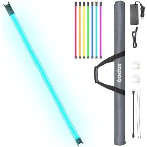 Godox TL120 RGB Tube Light, 2700K-6500K Rechargeable Dimmable Full Color LED Video Light Stick, CRI 96, TLCI 98 with Built-in 5200mAh Battery and APP DMX Control in Kuwait