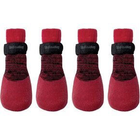 FouFou Dog 82542 2017 Rubber Dipped Socks, Small, Red in Kuwait