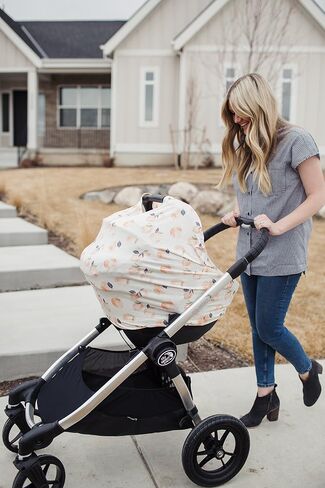 Copper Pearl Multi-Use Cover: Car Seat Covers, Nursing Cover, and Stroller Cover for Sun - Stretchy Fabric, All-Season Use, Stylish Designs, Easy Access for Moms - Aspen in Kuwait