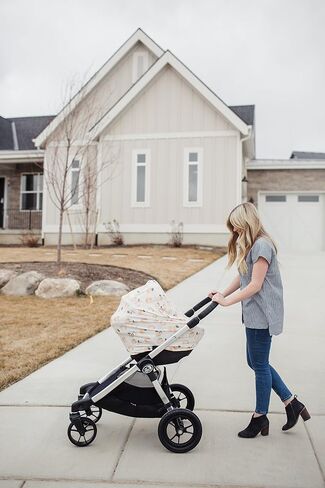 Copper Pearl Multi-Use Cover: Car Seat Covers, Nursing Cover, and Stroller Cover for Sun - Stretchy Fabric, All-Season Use, Stylish Designs, Easy Access for Moms - Aspen in Kuwait