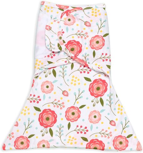 SleepingBaby Zippy Swaddle - بطانية قماط أطفال قطن 100% - كيس نوم بسحاب سفلي مريح - الخشخاش الوردي - صغير/متوسط in Kuwait