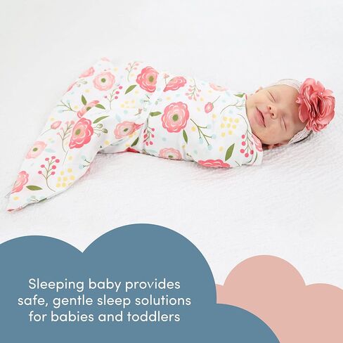 SleepingBaby Zippy Swaddle - بطانية قماط أطفال قطن 100% - كيس نوم بسحاب سفلي مريح - الخشخاش الوردي - صغير/متوسط in Kuwait