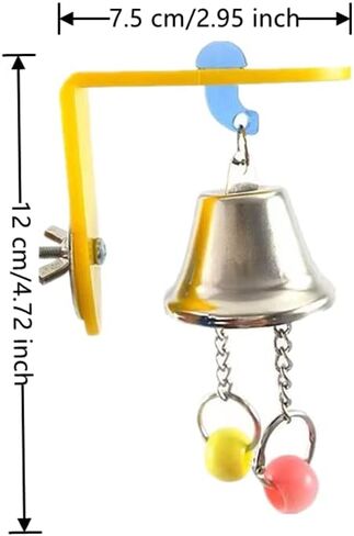 Zhouocea 2 قطعة ألعاب الطيور ألعاب الببغاء العالمية ألعاب جرس الببغاء كرة معلقة للطيور مع جرس للببغاء والكوكاتيل والكونيور والعصافير والببغاوات الصغيرة in Kuwait