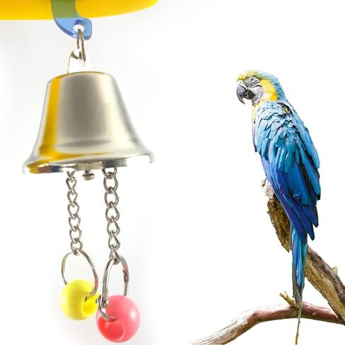 Zhouocea 2 قطعة ألعاب الطيور ألعاب الببغاء العالمية ألعاب جرس الببغاء كرة معلقة للطيور مع جرس للببغاء والكوكاتيل والكونيور والعصافير والببغاوات الصغيرة in Kuwait