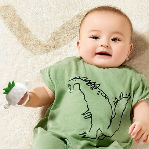 لا تسقط ألعاب التسنين للأطفال أبدًا - قفازات التسنين القابلة للارتداء - ألعاب مضغ للأطفال لتلبية احتياجات المص (ألعاب الأناناس باللون الأصفر) in Kuwait