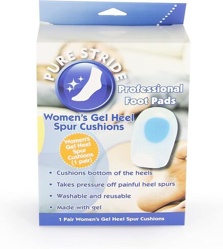 Pure Stride Gel Heel Spur Cushions, Professional Foot Pads - Pain Relief and Cushion for Heels, Plantar Fasciitis, Bone Spurs - for Women, 1 Pair in Saudi Arabia