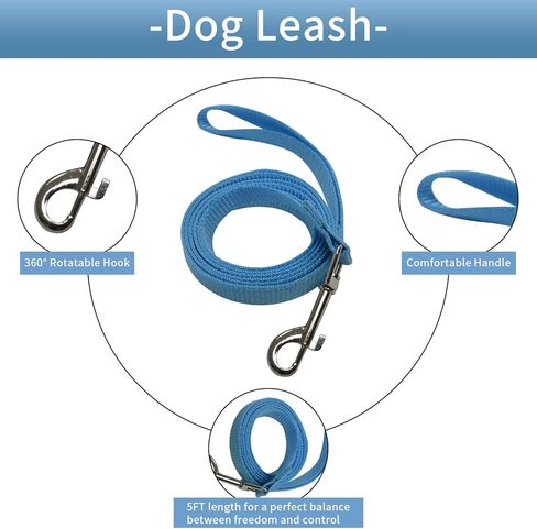 NESTROAD حزام للكلاب بدون سحب، طقم حزام ومقود للقطط مقاوم للهروب، صدرية عاكسة للكلاب للمشي (أزرق، مقاس XX-Small) in Kuwait