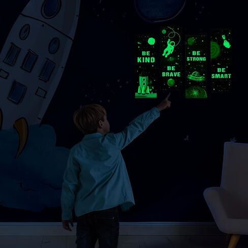 Game Wall Decals Glow in The Dark, Gamer Sticker Inspirational Wall Decor for Boys Room, Kids Bedroom Playroom Nursery Decoration in Saudi Arabia