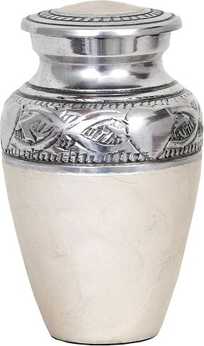 HLC URNS Lovely Keepsake Urn – Silver Heart Small Keepsake Qnty 1 - Keepsake Urn for Human Ashes with 1 Velvet Box Bag-Mini Keepsake Urn - Affordable Keepsake Urn (3 cu.in) in Saudi Arabia