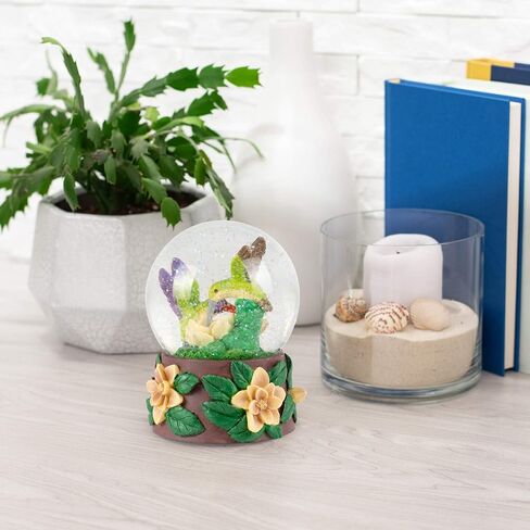 Elanze Designs Flitting Hummingbirds and Magnolia Flowers Tabletop Figurine 100MM Sturdy Wind Up Musical Glitter Water Snow Globe Plays Song Waltz of The Flowers in Saudi Arabia