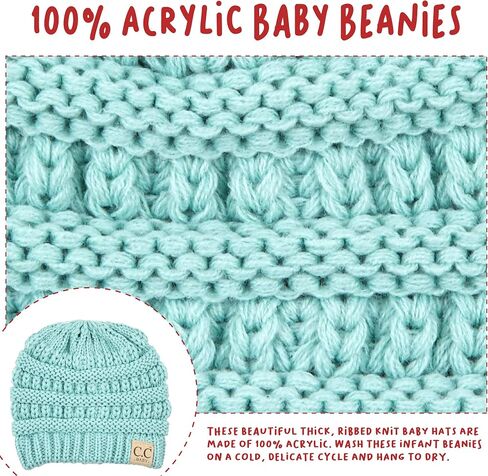 Beanie Infant Baby Skull Cap Hat (NO POM) - Mint in Saudi Arabia