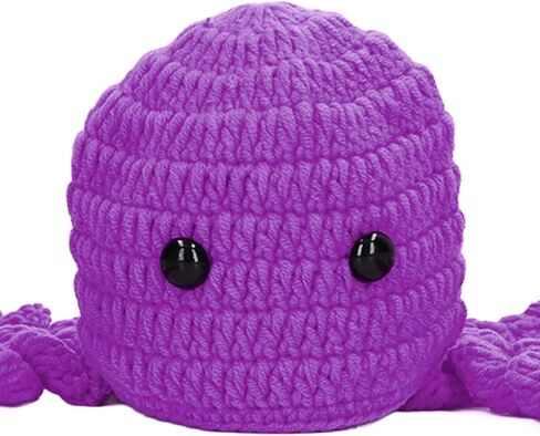 Newborn Squid Hat, Fun Octopus Animal Knitted Hat for Photo Prop Daily Wear(Purple), Purple, 22 * 13 * 3cm in Saudi Arabia